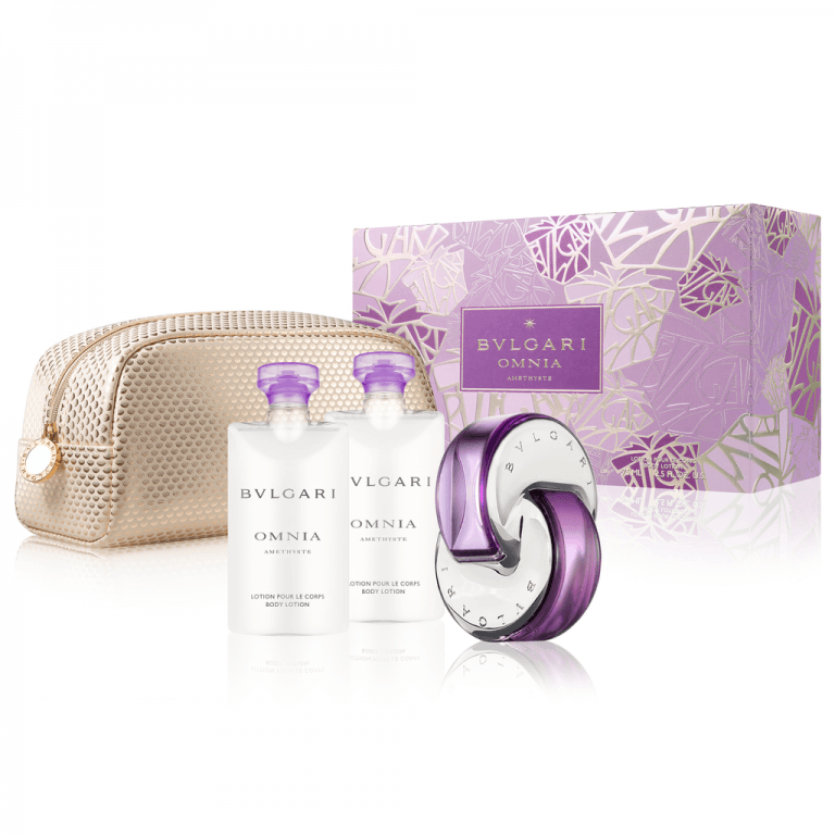 Bvlgari Omnia Amethyste Gift Set For Women 65ml EDP+75ml Body lotion+